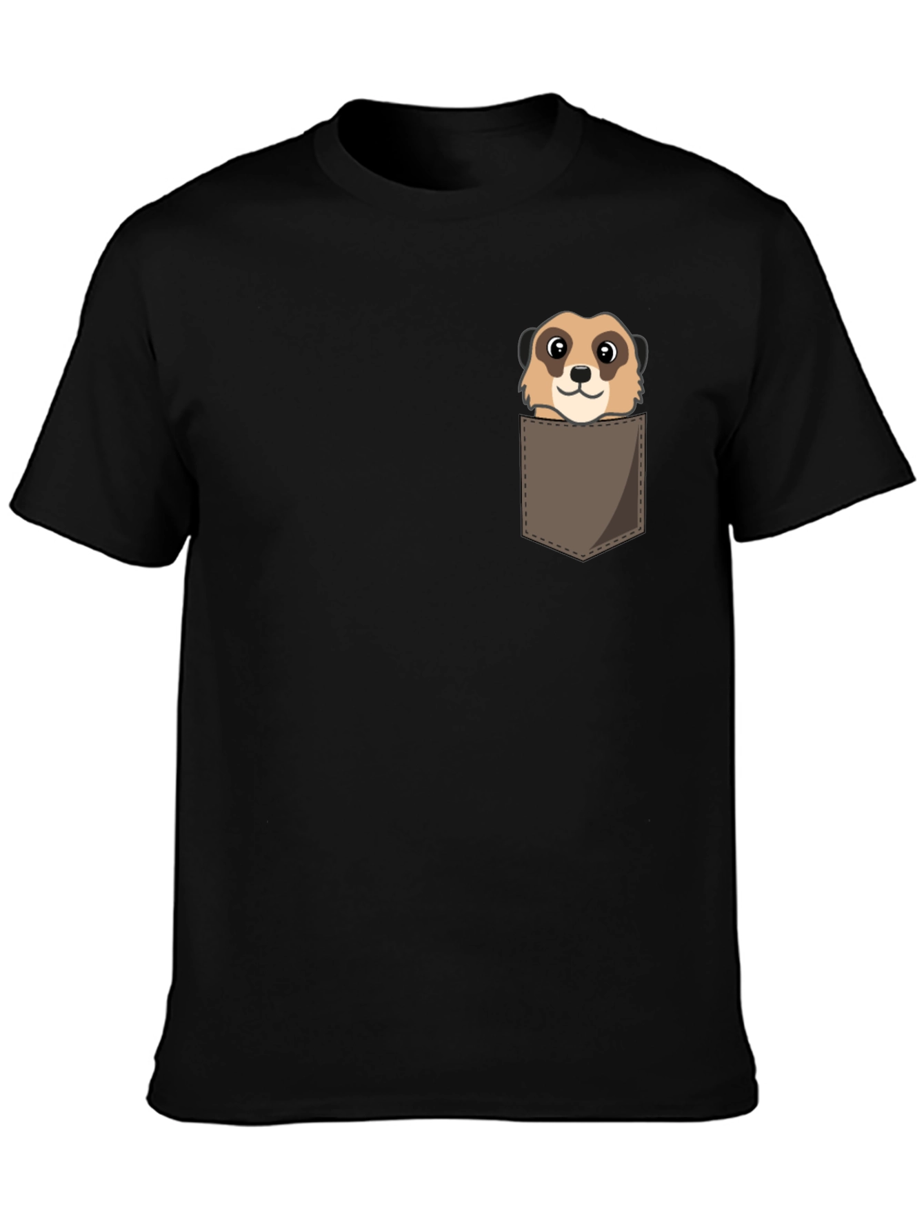Meerkat Pocket Tee -  Cute Animal Graphic Shirt