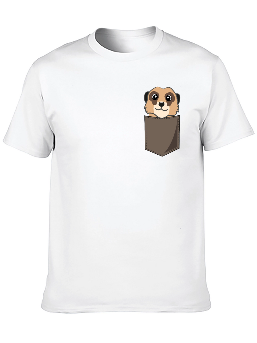 Meerkat Pocket Tee -  Cute Animal Graphic Shirt