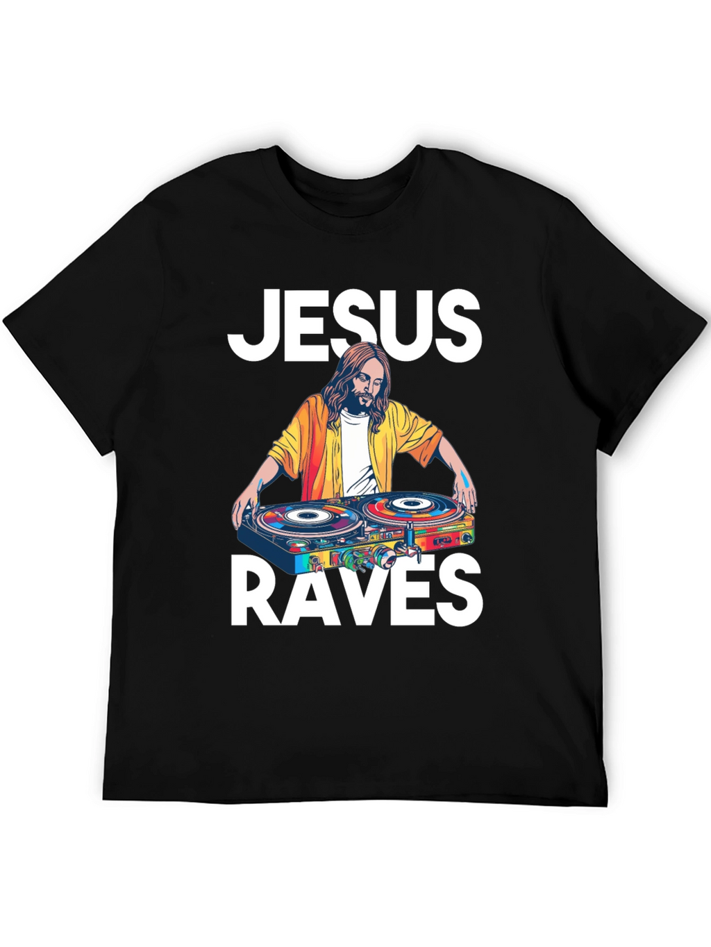 Jesus Raves Graphic T-Shirt - Party Tee