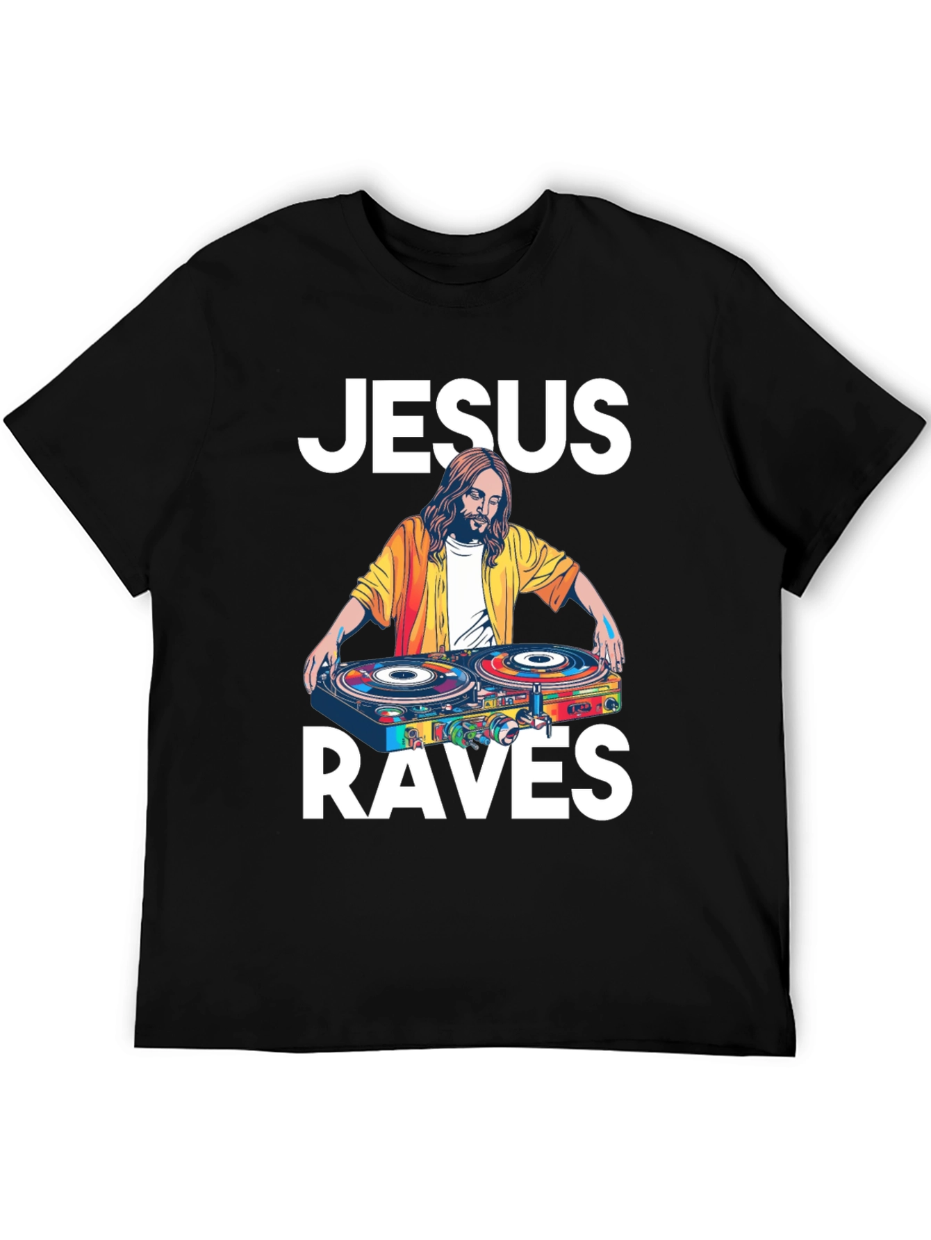 Jesus Raves Graphic T-Shirt - Party Tee