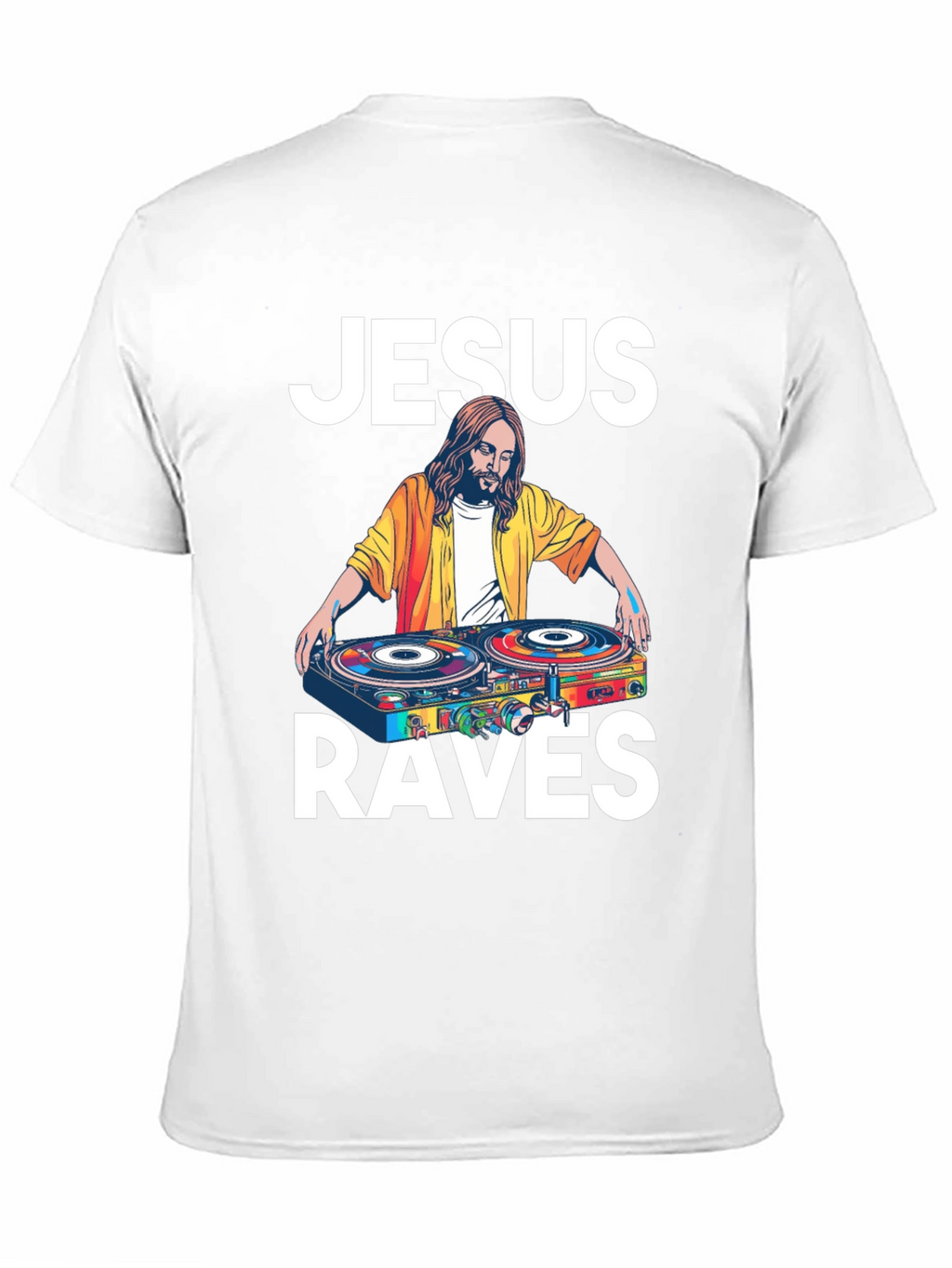 Jesus Raves Graphic T-Shirt - Party Tee