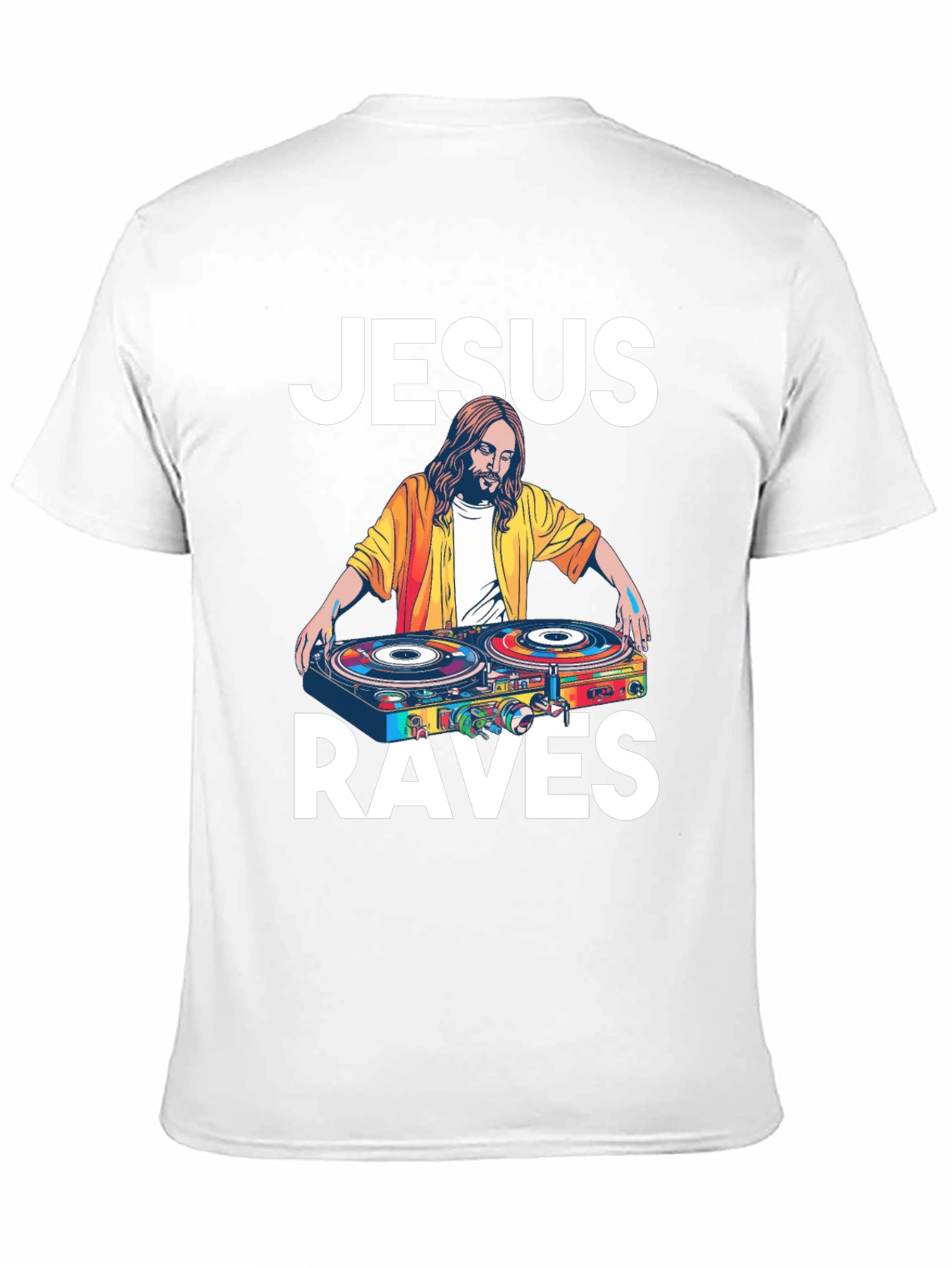 Jesus Raves Graphic T-Shirt - Party Tee