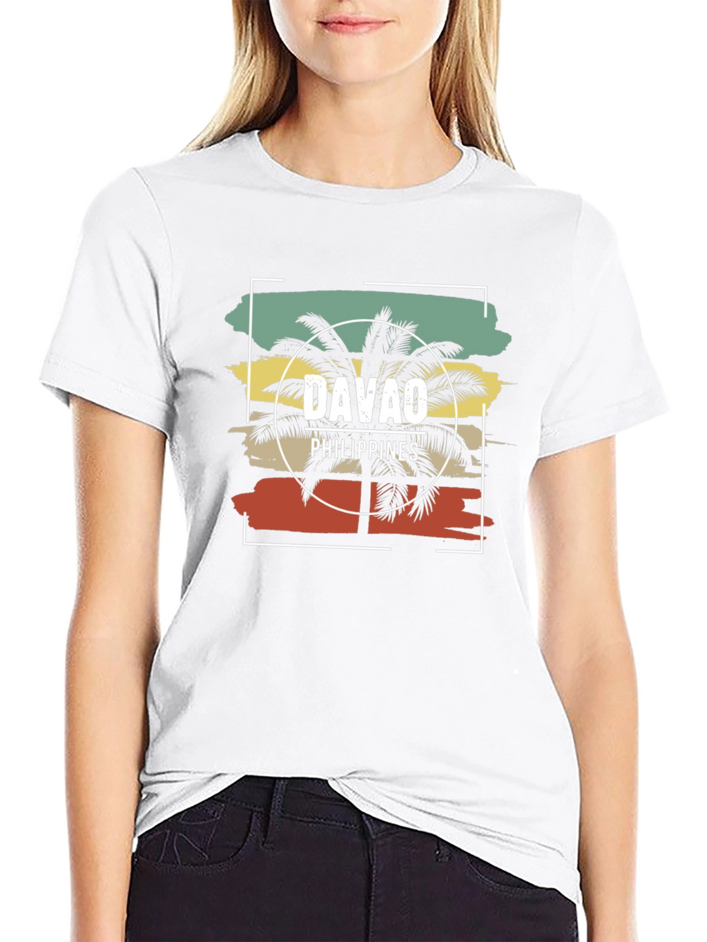 Davao Philippines Palm Tree Graphic T-Shirt