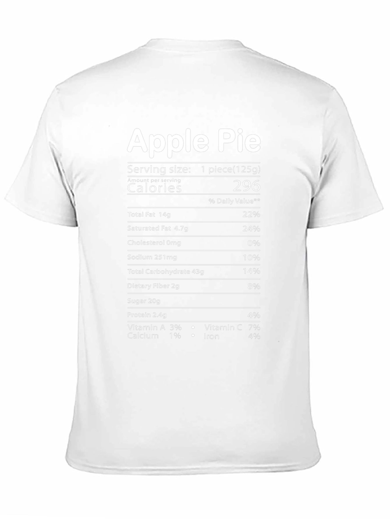 Apple Pie Nutrition Facts T-Shirt