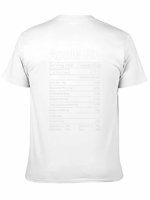 Apple Pie Nutrition Facts T-Shirt