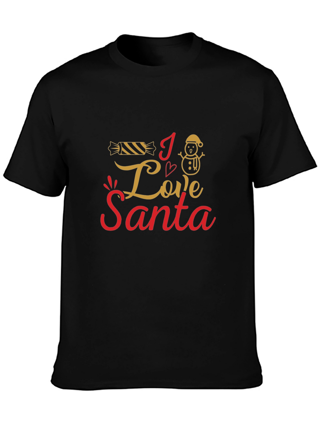 I Love Santa Christmas Graphic Tee