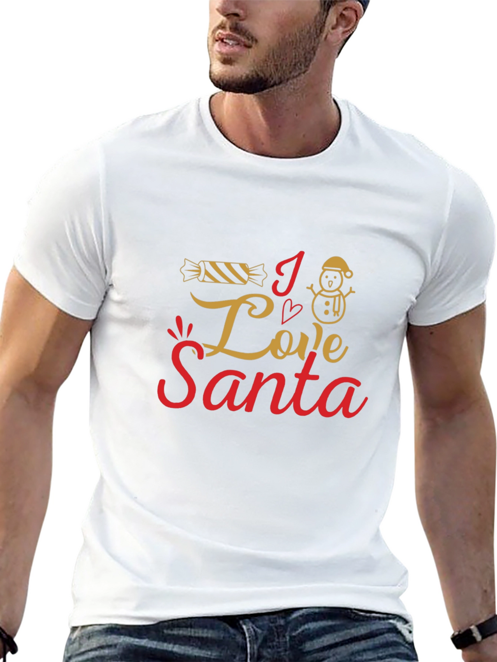 I Love Santa Christmas Graphic Tee