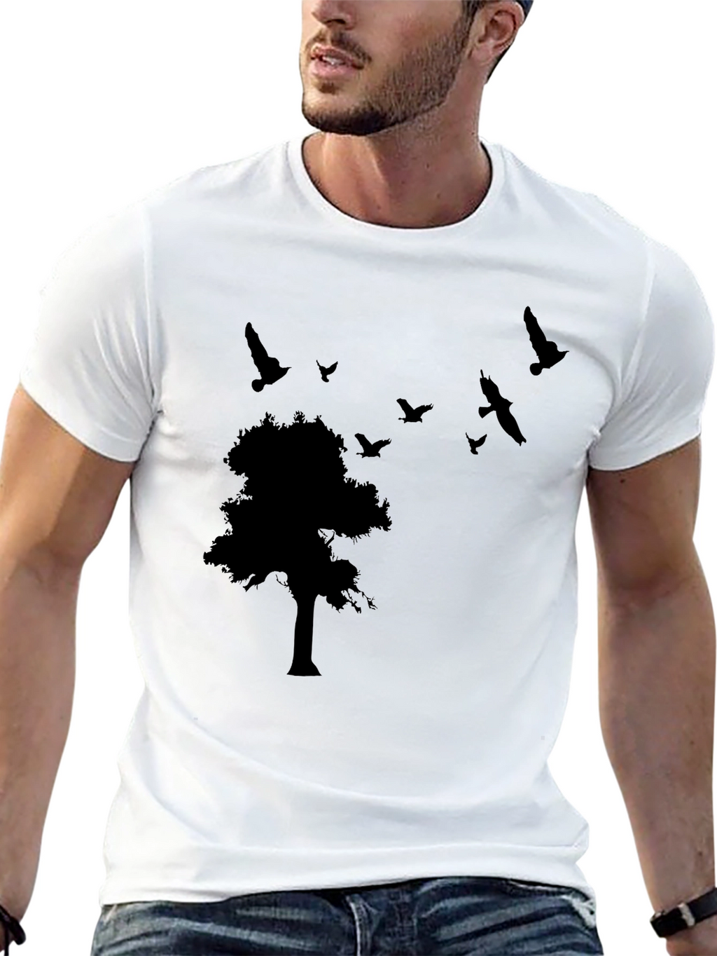 Nature Silhouette Black T-Shirt
