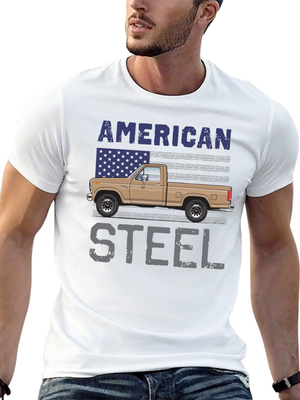 American Steel Truck Graphic T-Shirt