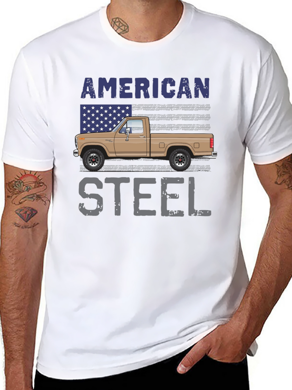 American Steel Truck Graphic T-Shirt