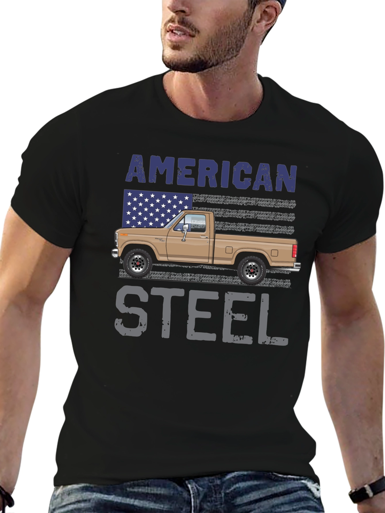 American Steel Truck Graphic T-Shirt