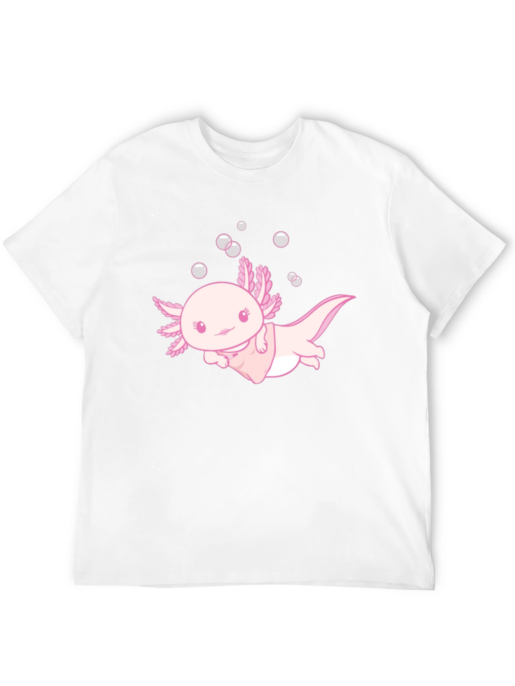 Cute Axolotl Black T-Shirt