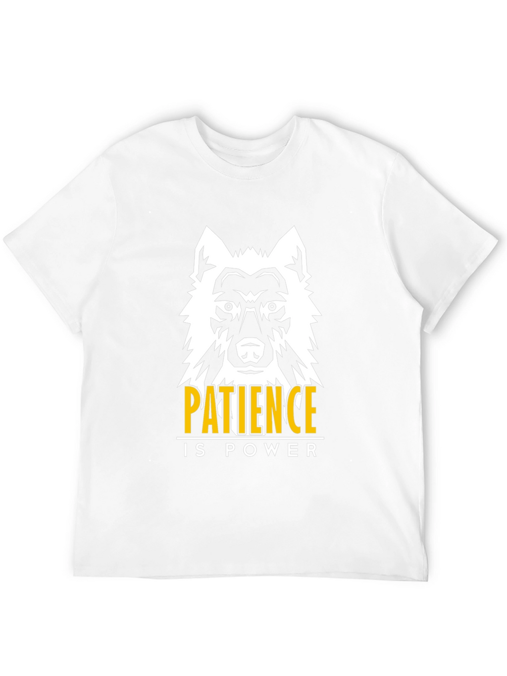 Patience is Power Wolf Graphic Tee - Black