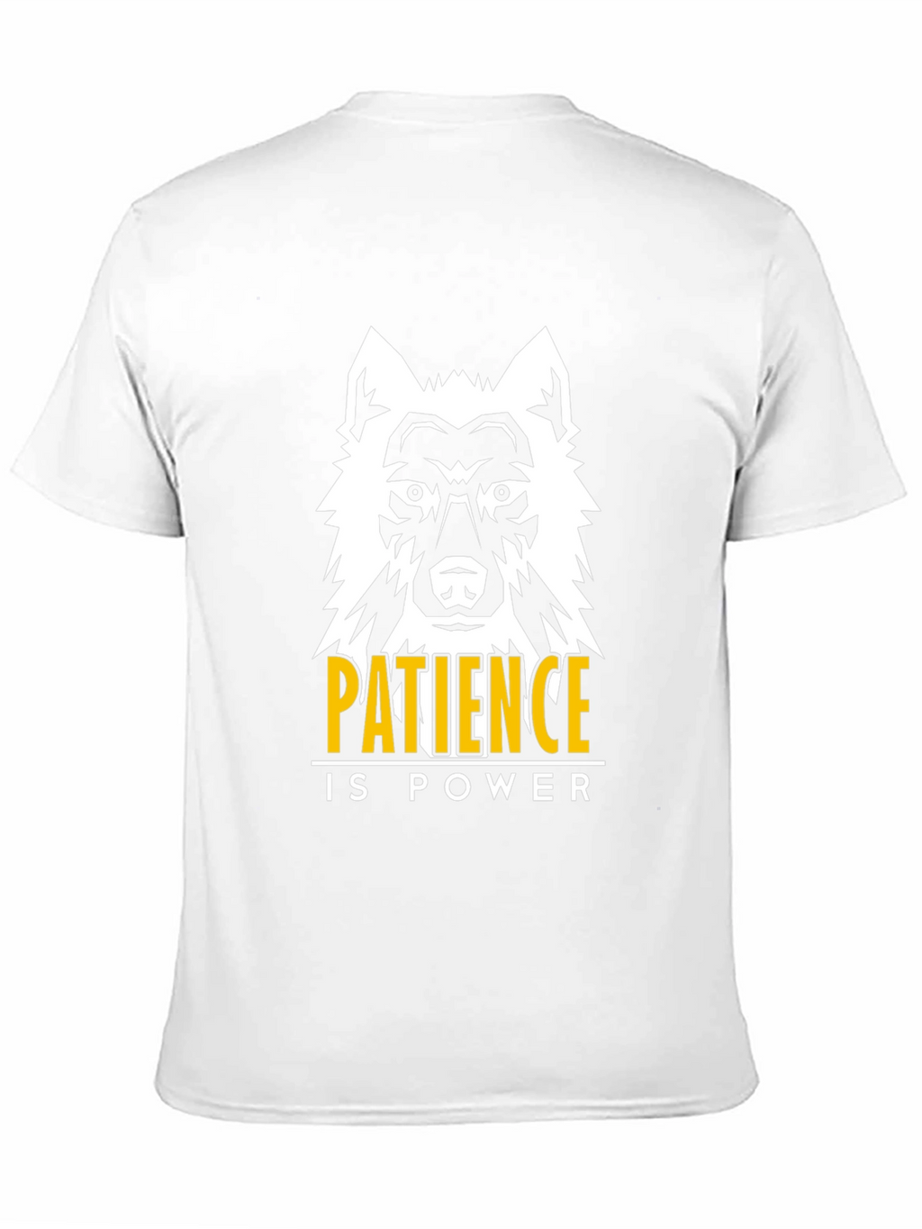 Patience is Power Wolf Graphic Tee - Black