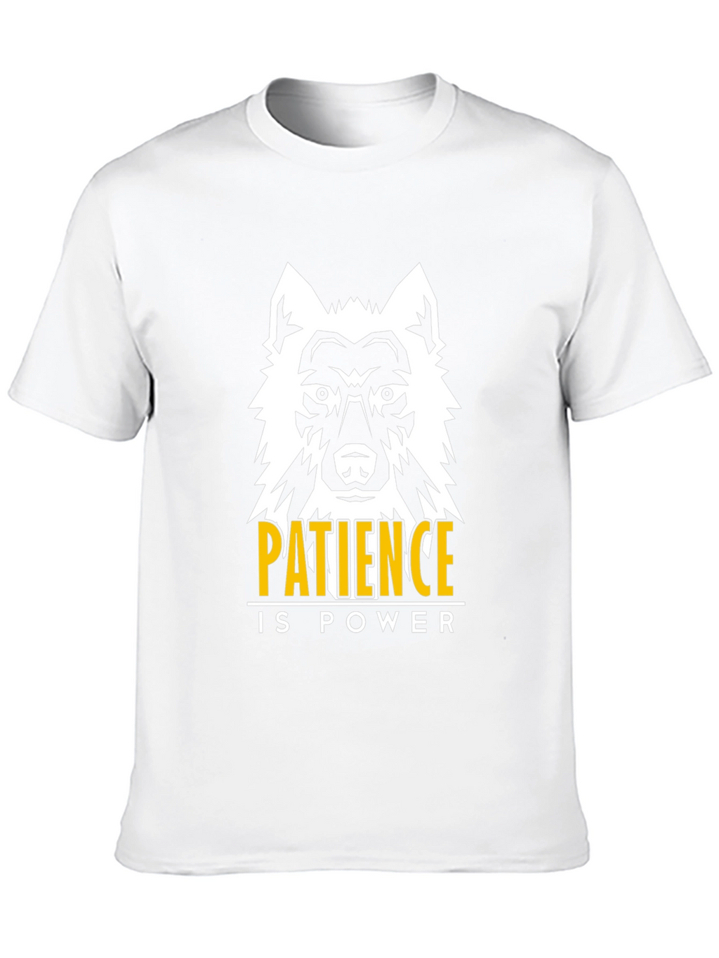 Patience is Power Wolf Graphic Tee - Black