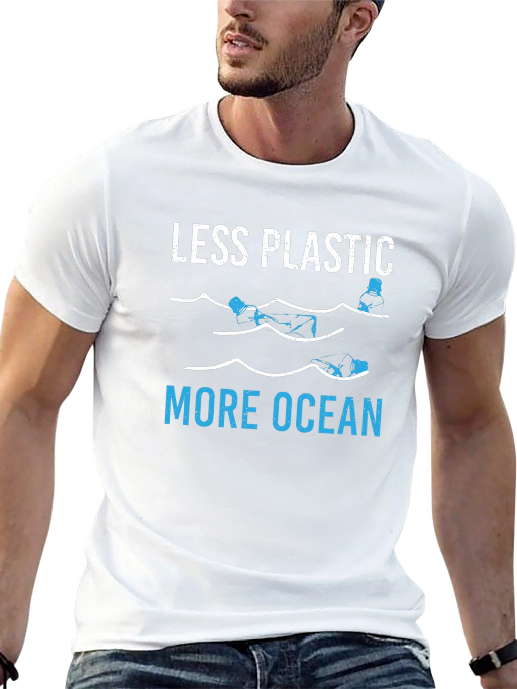 Less Plastic More Ocean Graphic Tee
