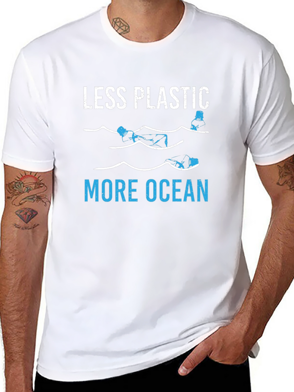 Less Plastic More Ocean Graphic Tee