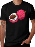 Lychee Fruit Graphic Tee - Tropical Fruit Shirt