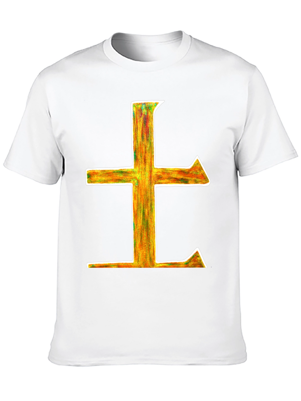 Abstract Cross Graphic Tee - Unisex Black T-Shirt