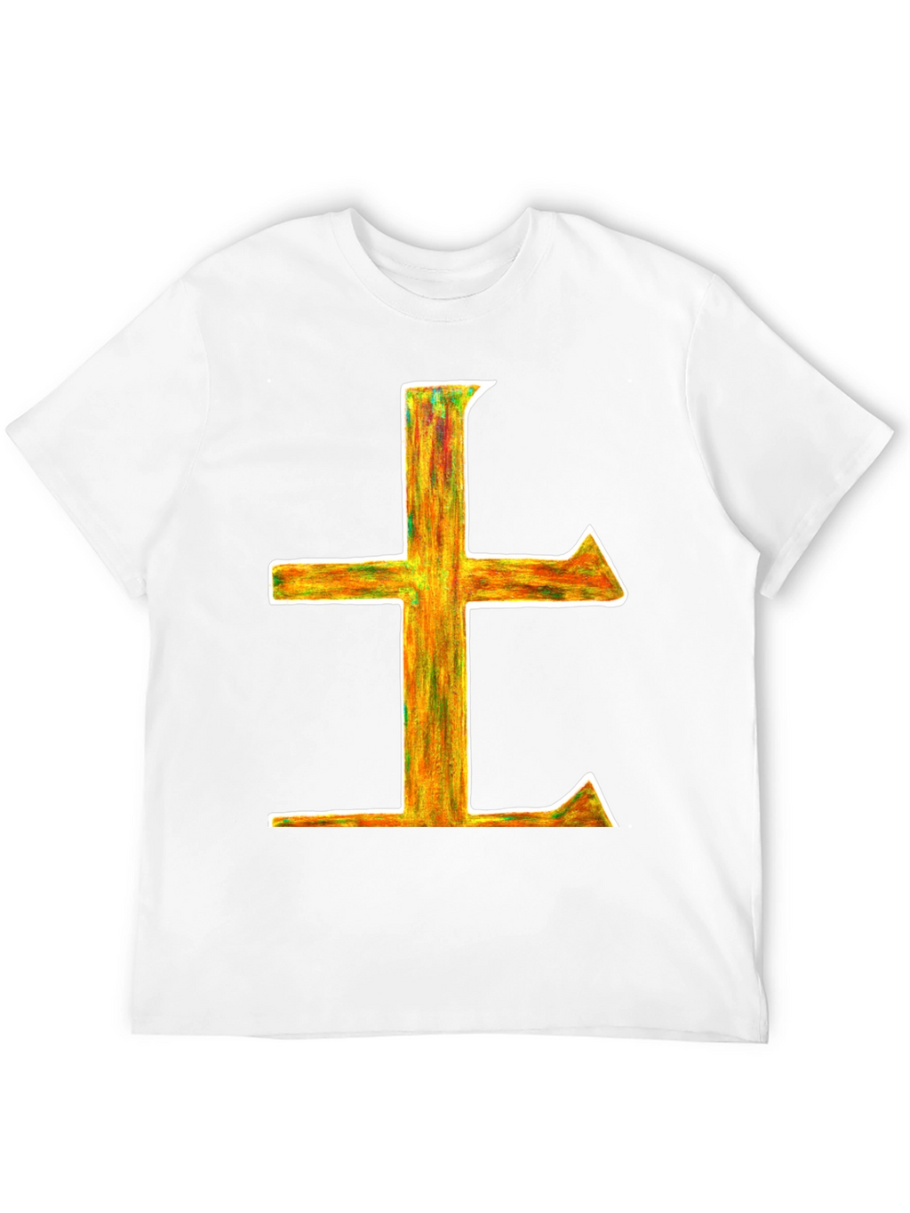 Abstract Cross Graphic Tee - Unisex Black T-Shirt
