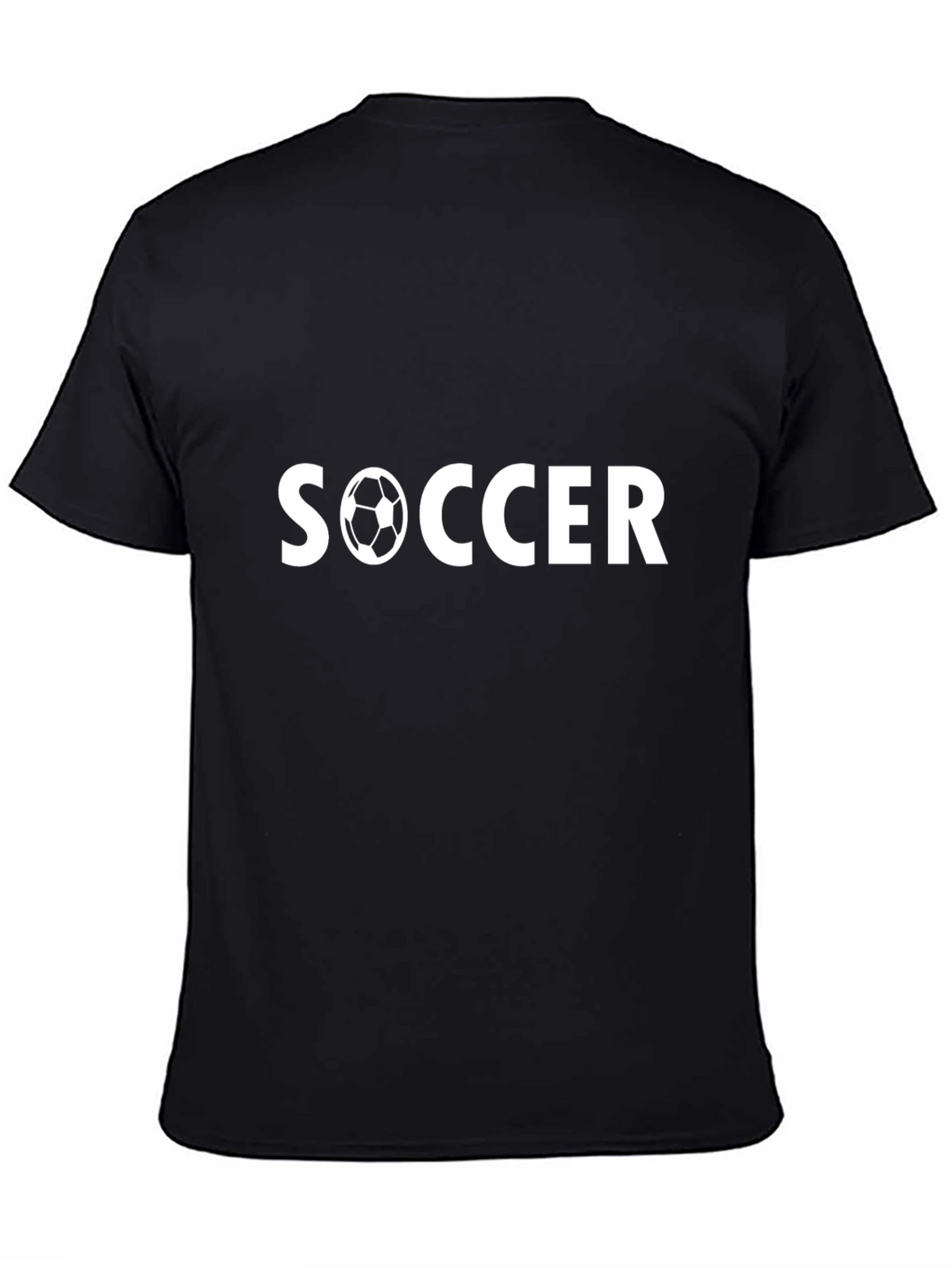Soccer T-Shirt - Black Cotton Graphic Tee