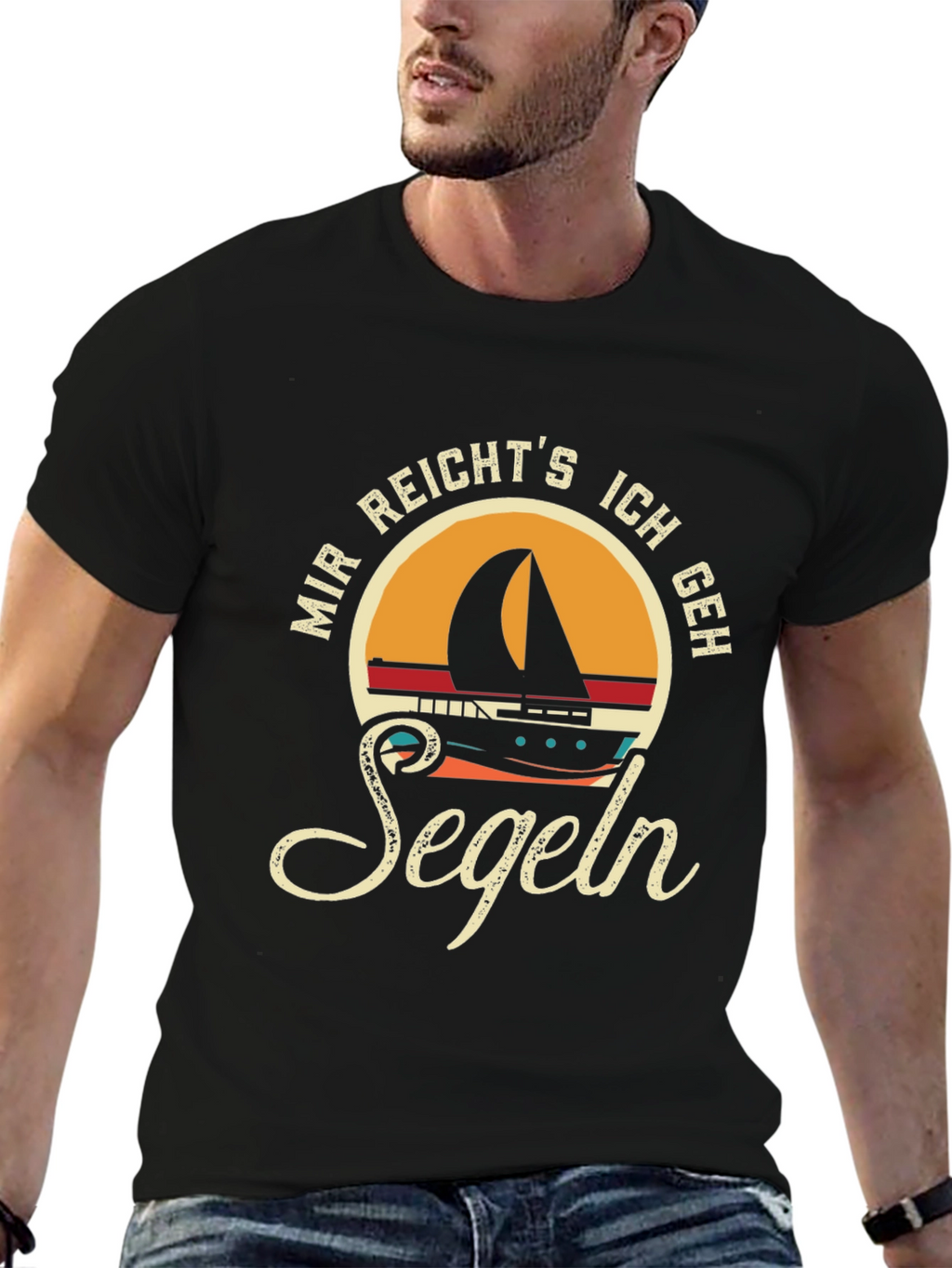 Sailboat Graphic T-Shirt - German Segeln Design