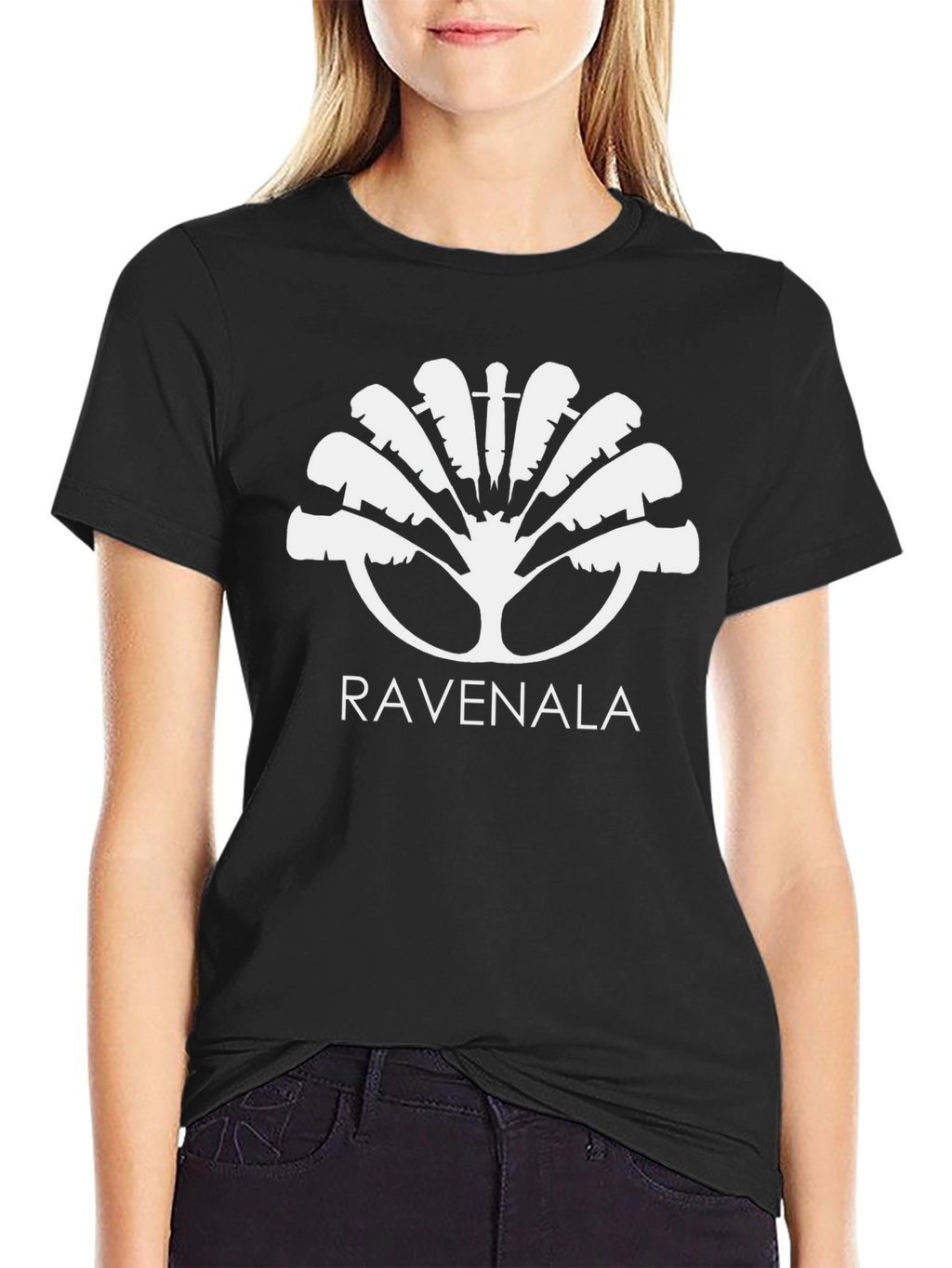Ravenala Graphic T-Shirt - Black Cotton Tee