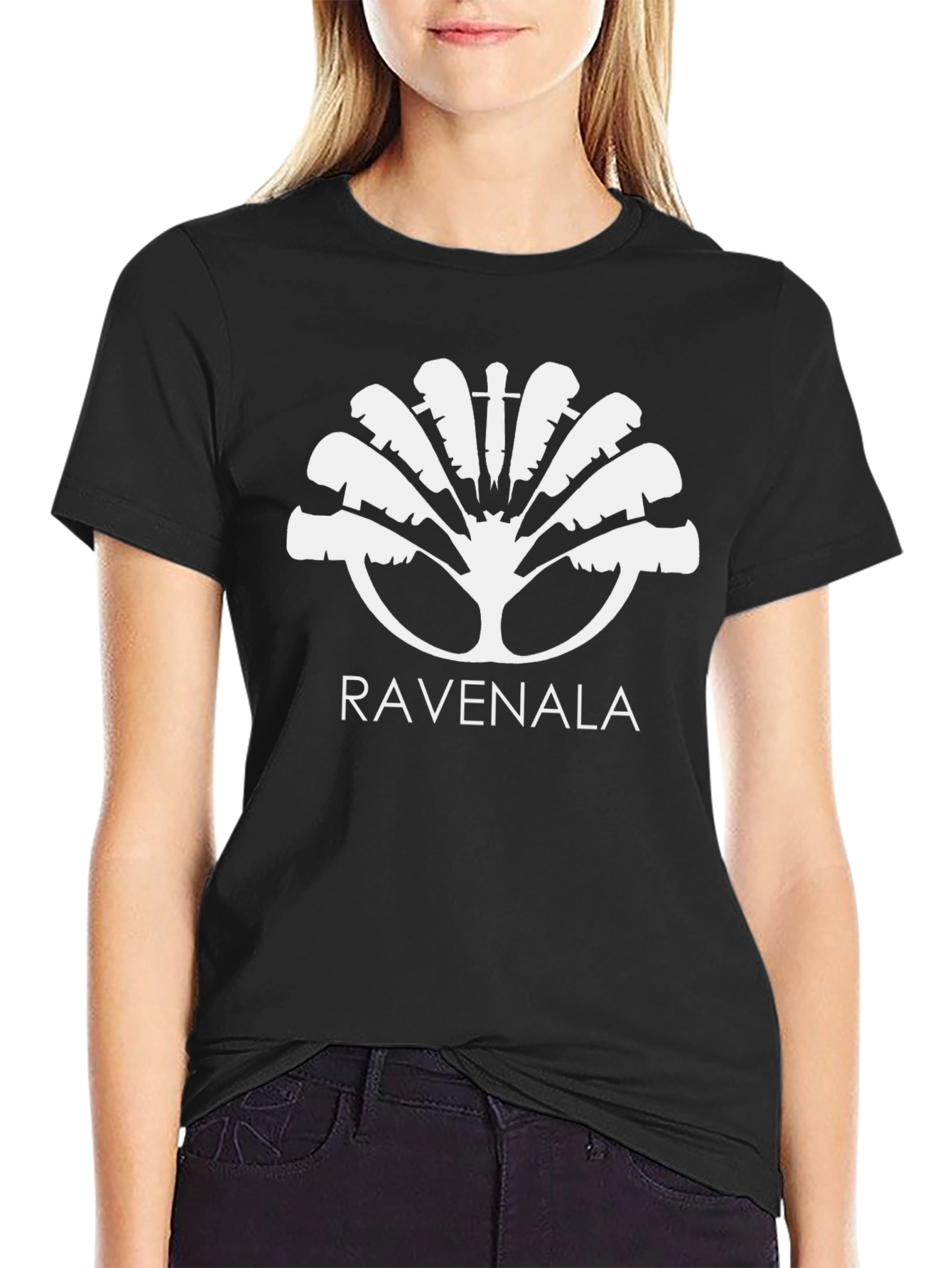 Ravenala Graphic T-Shirt - Black Cotton Tee