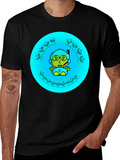 Pixel Diver Graphic Tee - Black Cotton T-Shirt