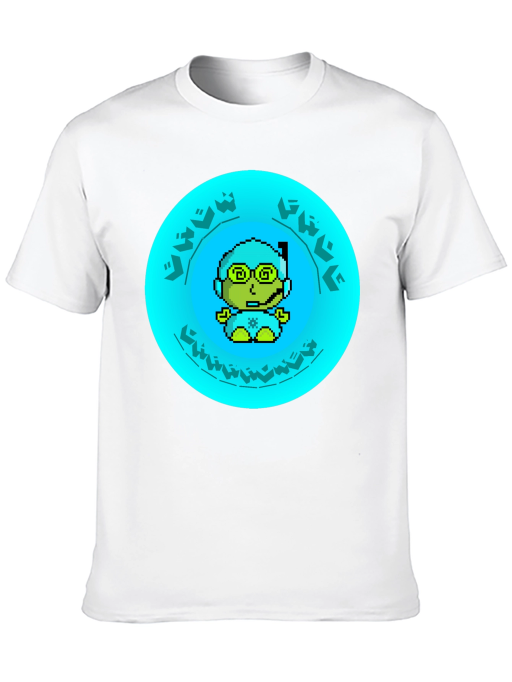 Pixel Diver Graphic Tee - Black Cotton T-Shirt
