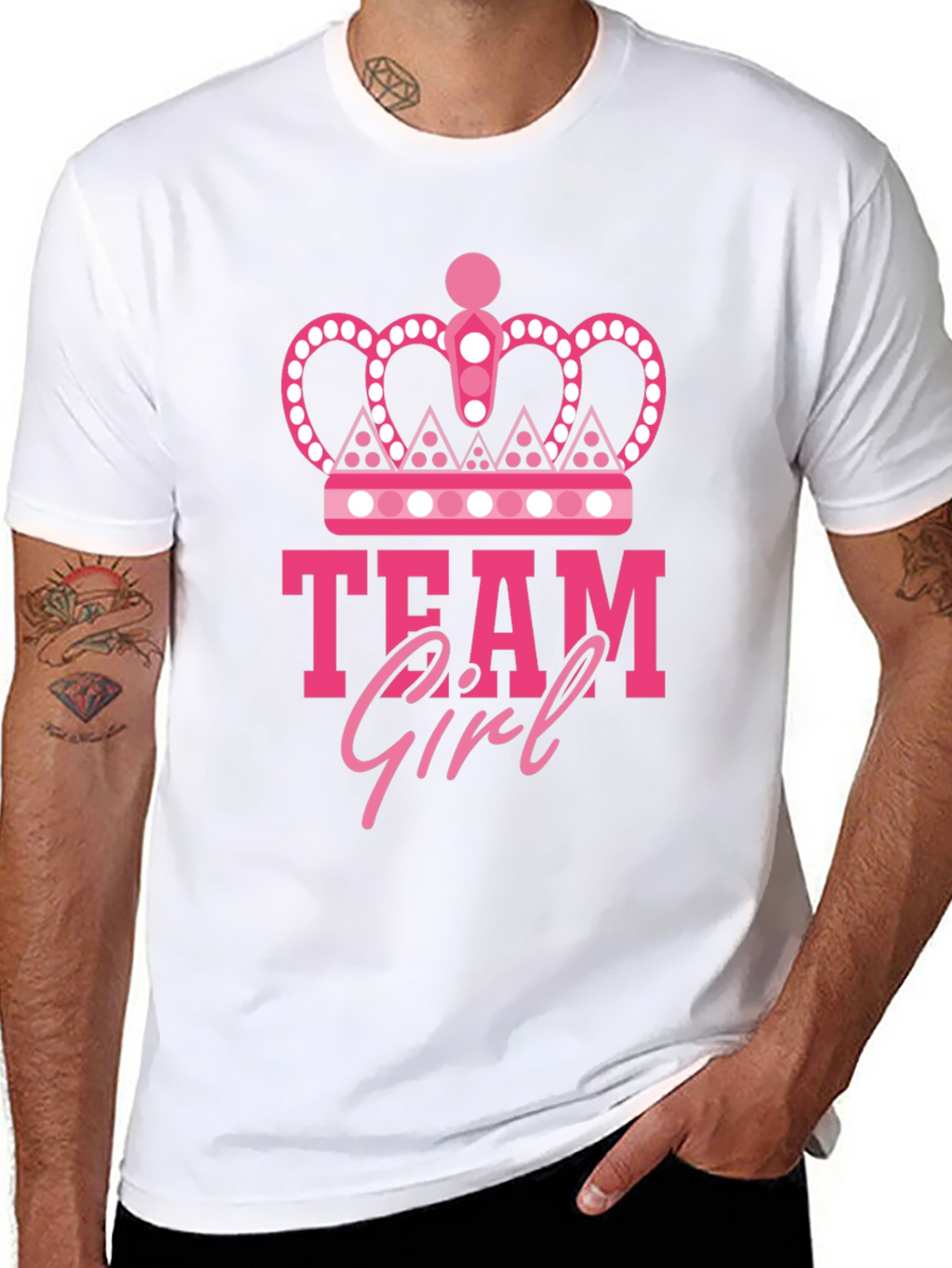Team Girl Graphic Tee - Baby Shower Gender Reveal