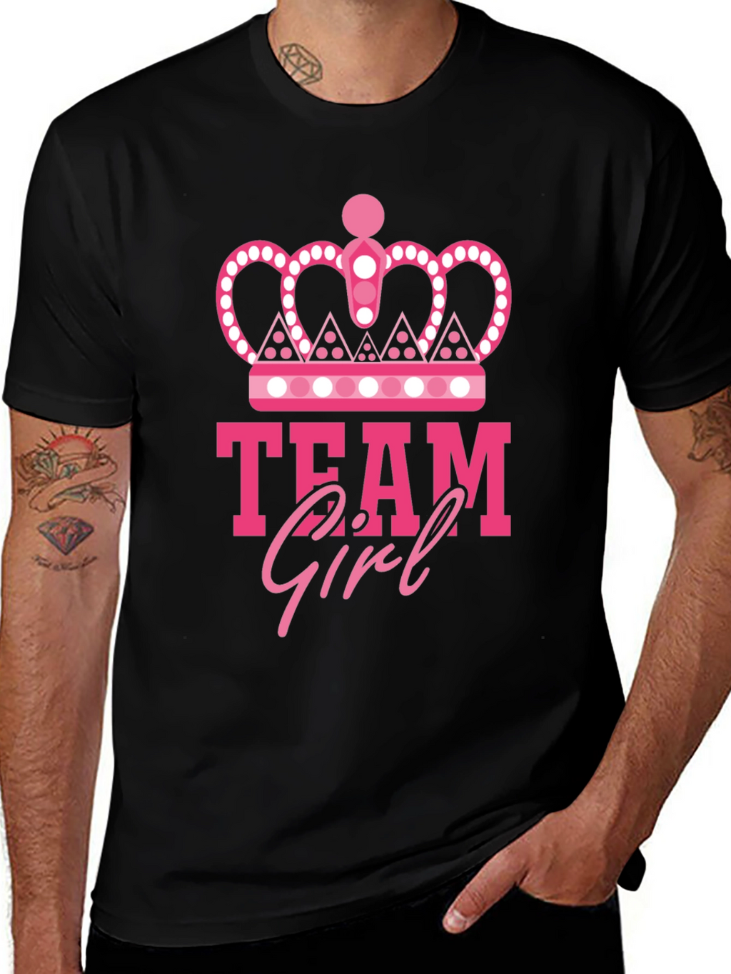 Team Girl Graphic Tee - Baby Shower Gender Reveal