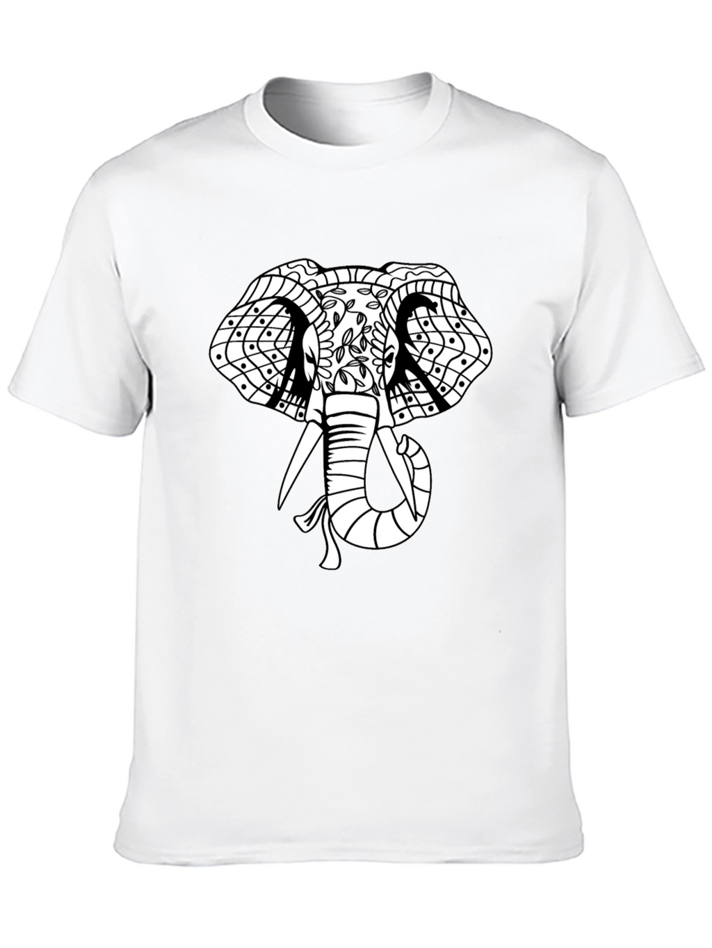 Elephant Graphic Print T-Shirt - Black