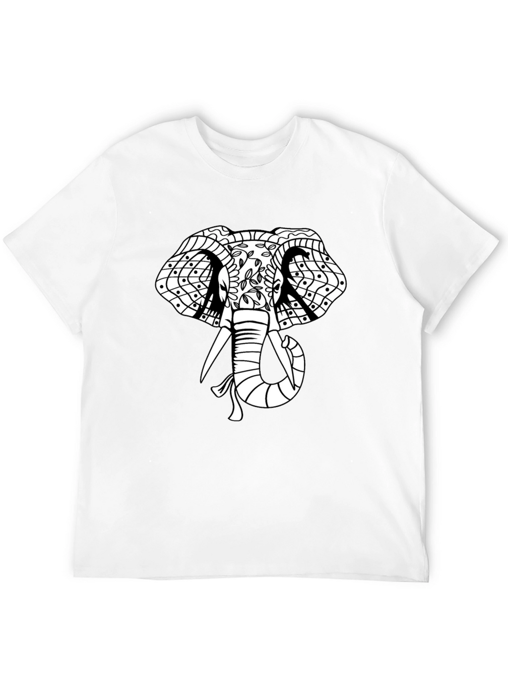 Elephant Graphic Print T-Shirt - Black