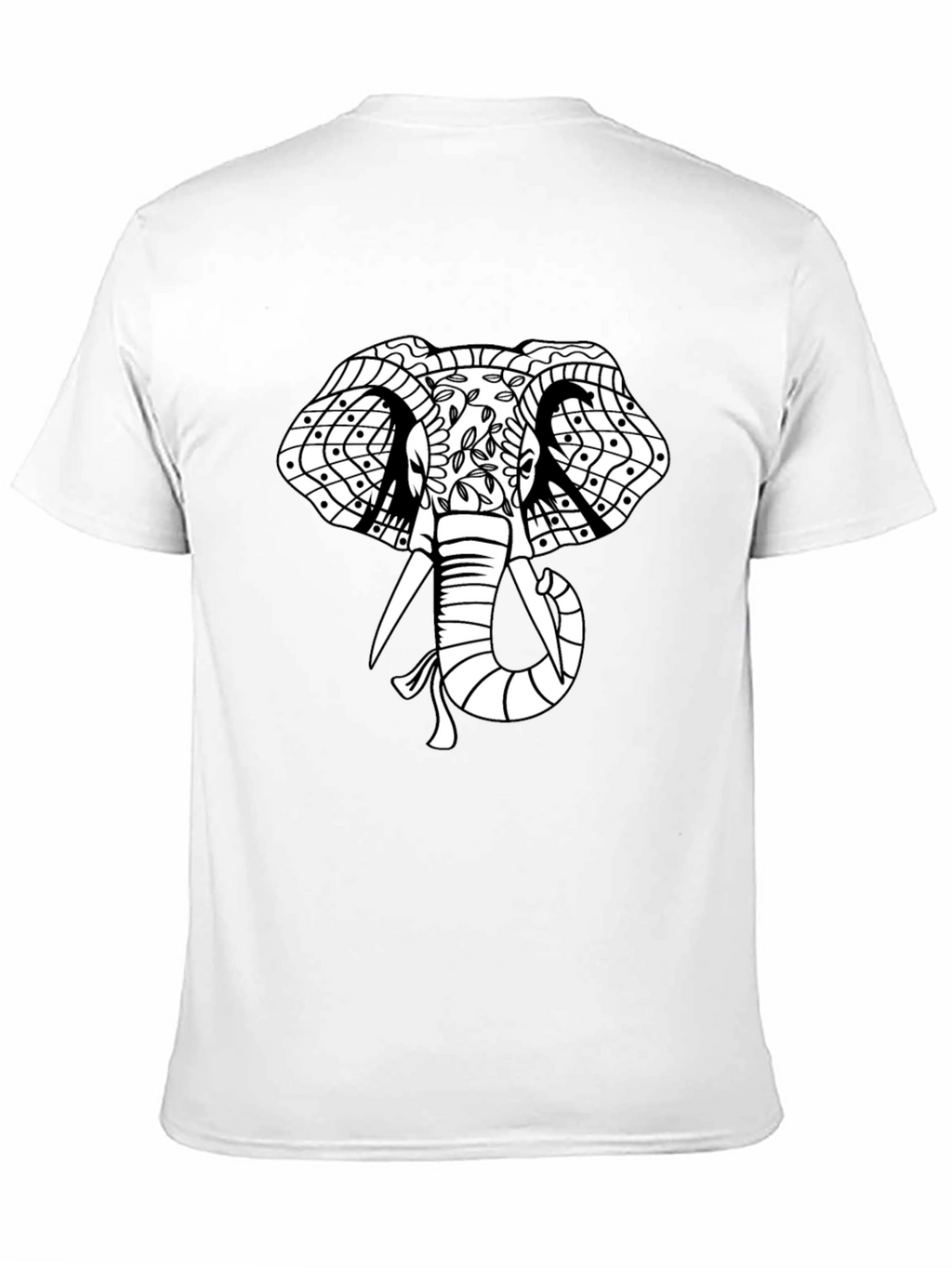 Elephant Graphic Print T-Shirt - Black