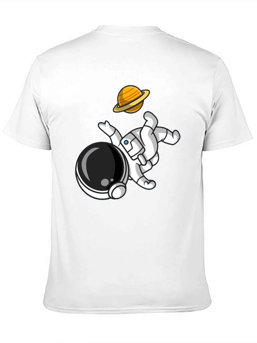 Astronaut & Planet Graphic Tee - Cool Space Design