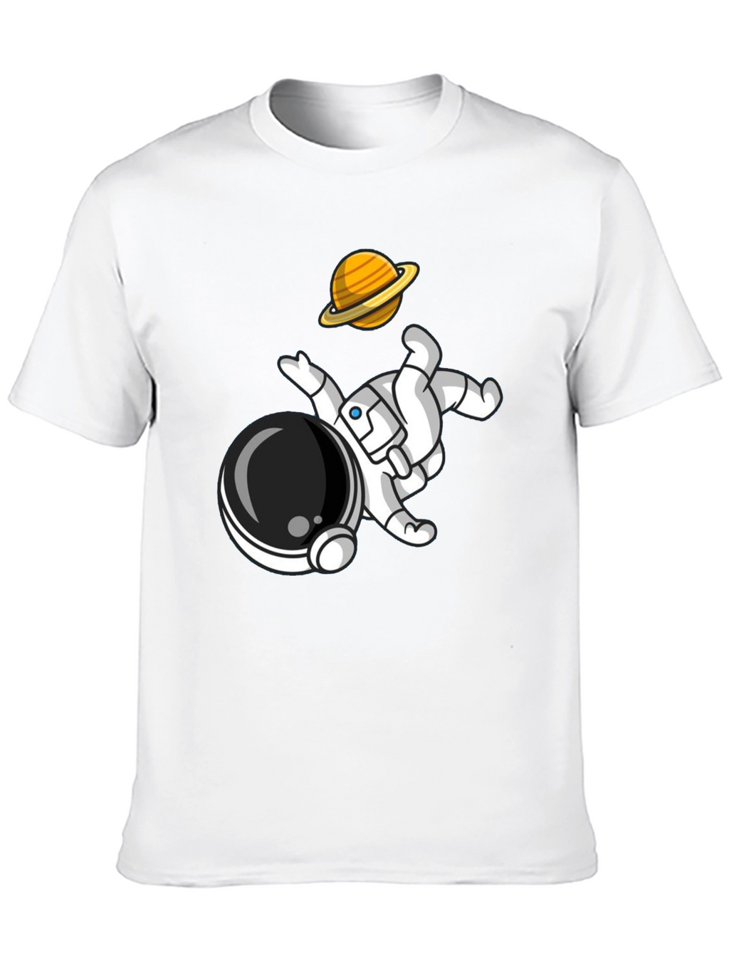 Astronaut & Planet Graphic Tee - Cool Space Design
