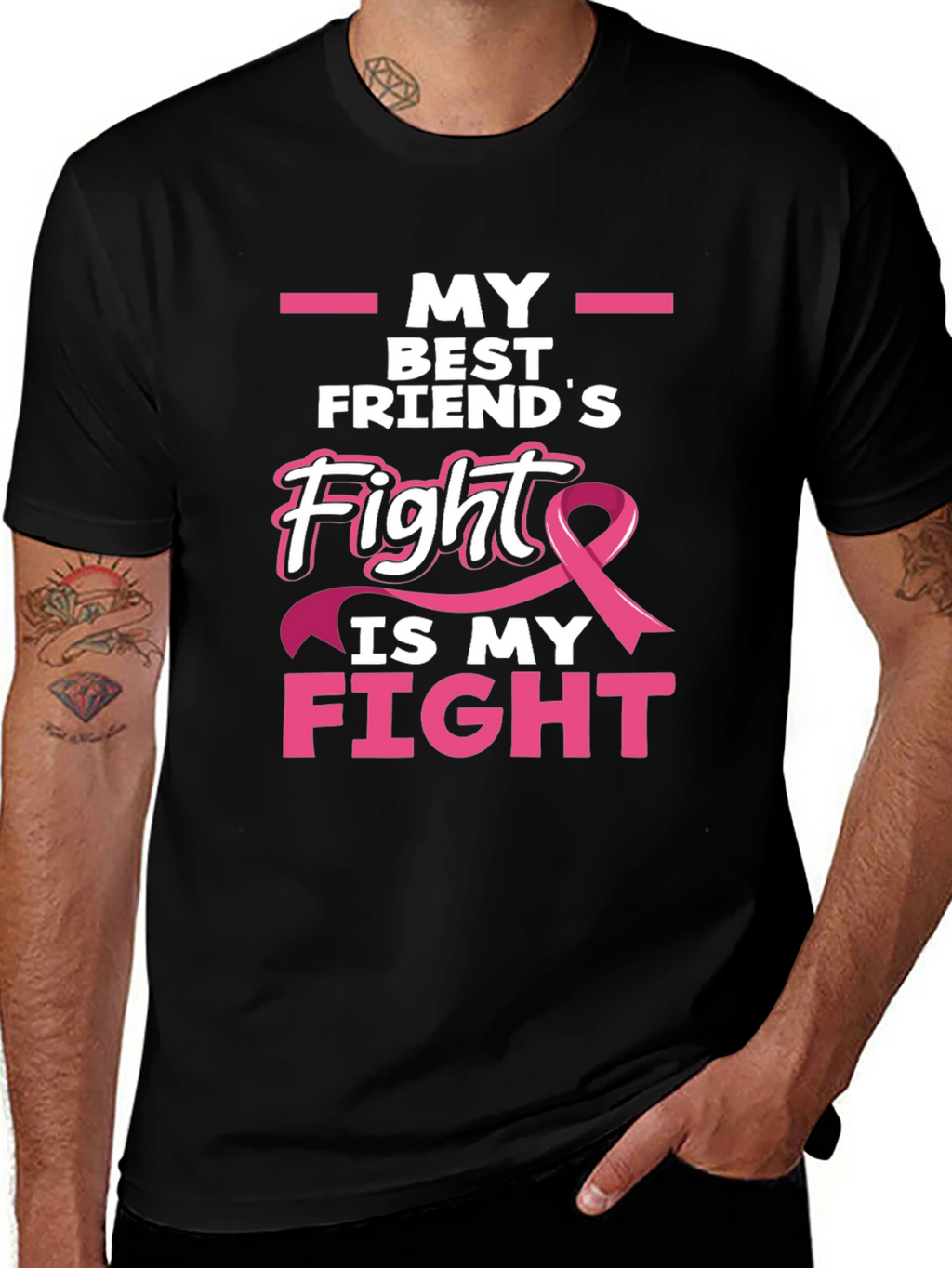 Breast Cancer Awareness T-Shirt - My Best Friends Fight