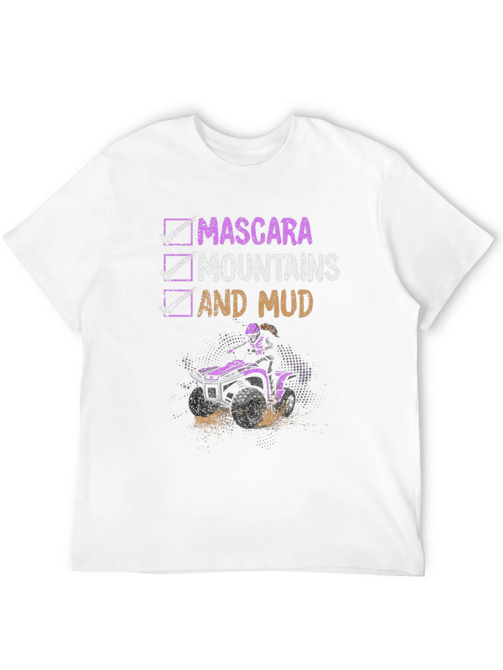 Mascara Mountains Mud T-Shirt ATV Riding Tee