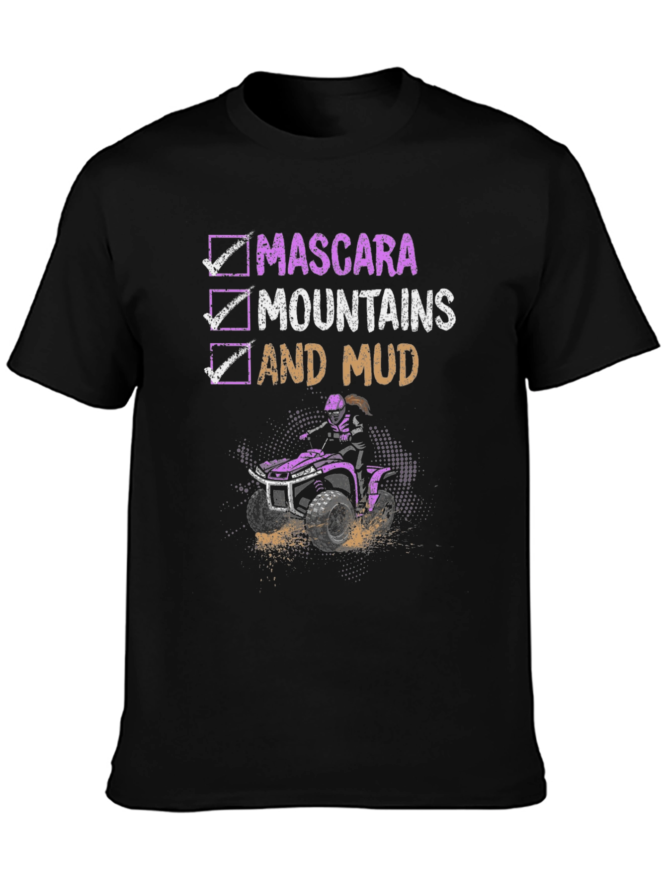 Mascara Mountains Mud T-Shirt ATV Riding Tee
