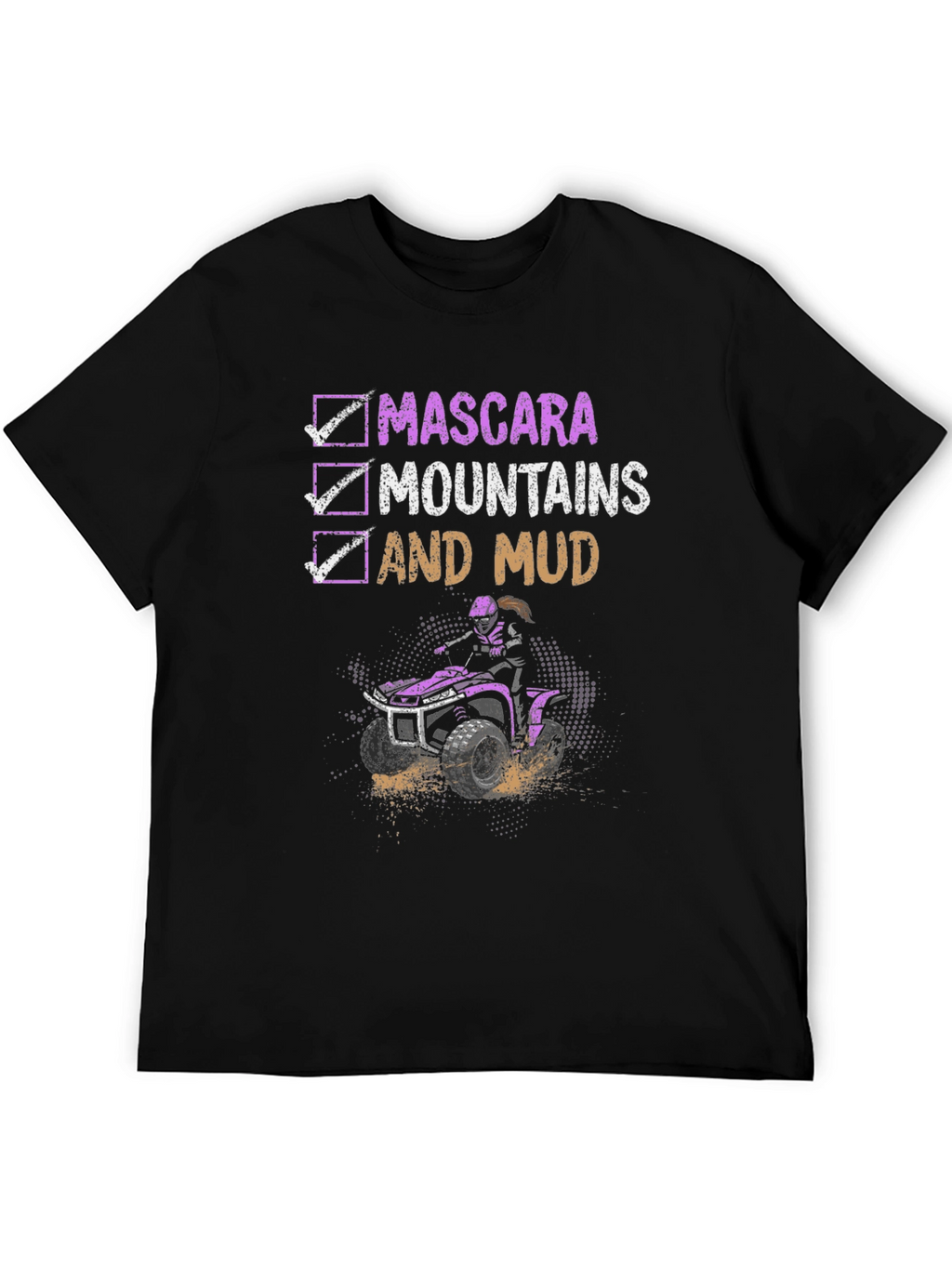 Mascara Mountains Mud T-Shirt ATV Riding Tee