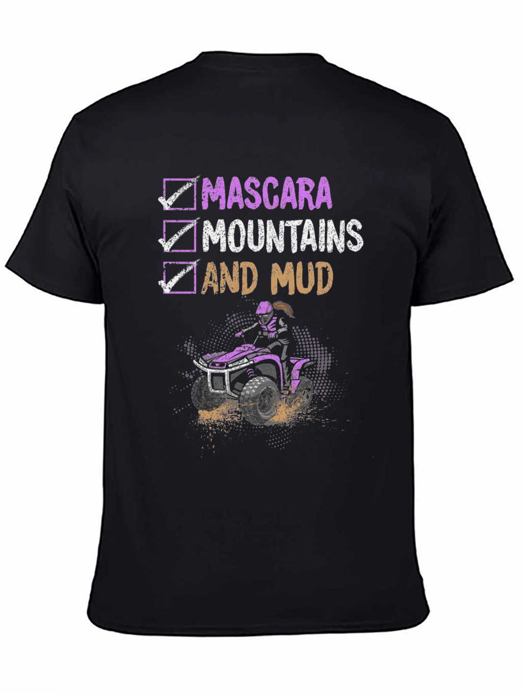Mascara Mountains Mud T-Shirt ATV Riding Tee