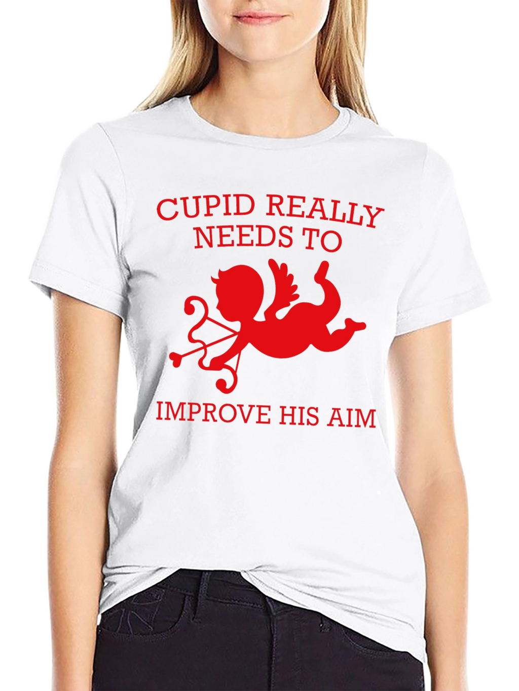 Cupid Aim Funny Valentines Day T-Shirt