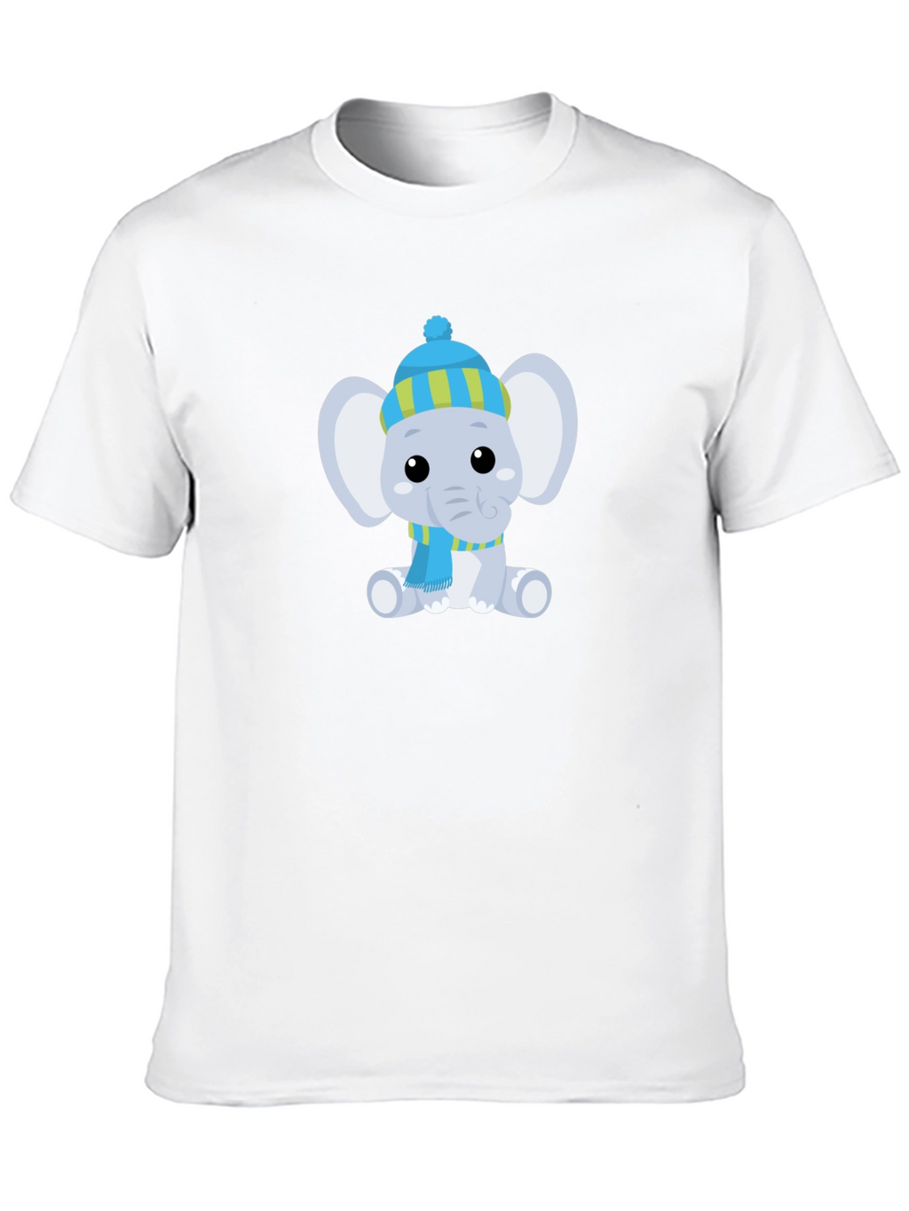 Cute Elephant with Hat Graphic Tee
