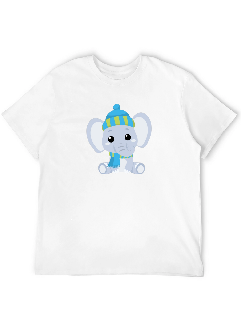 Cute Elephant with Hat Graphic Tee