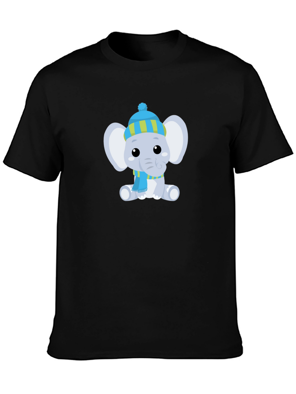 Cute Elephant with Hat Graphic Tee
