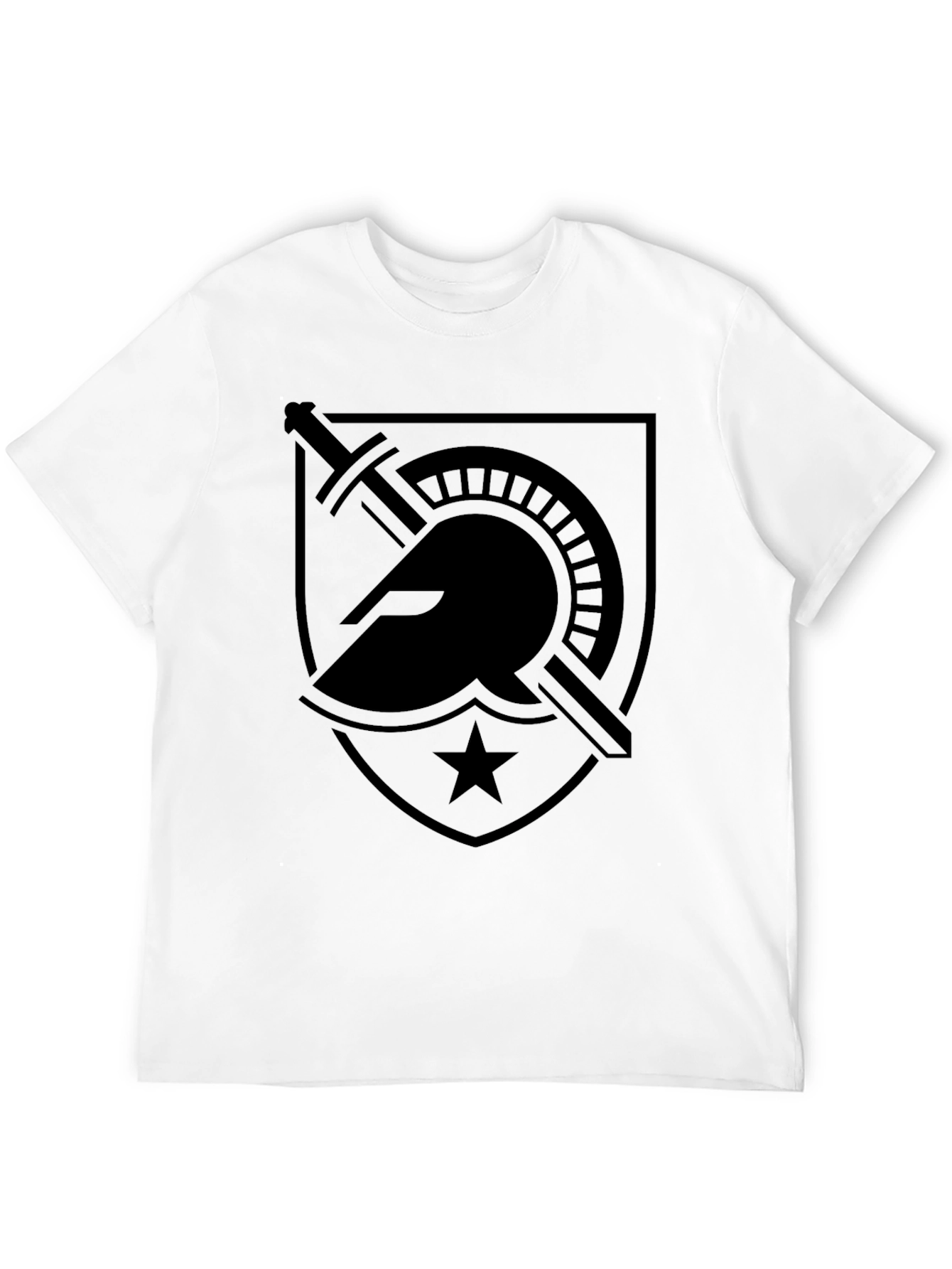 Spartan Warrior Shield Graphic T-Shirt - Black