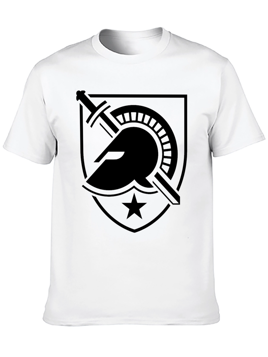Spartan Warrior Shield Graphic T-Shirt - Black