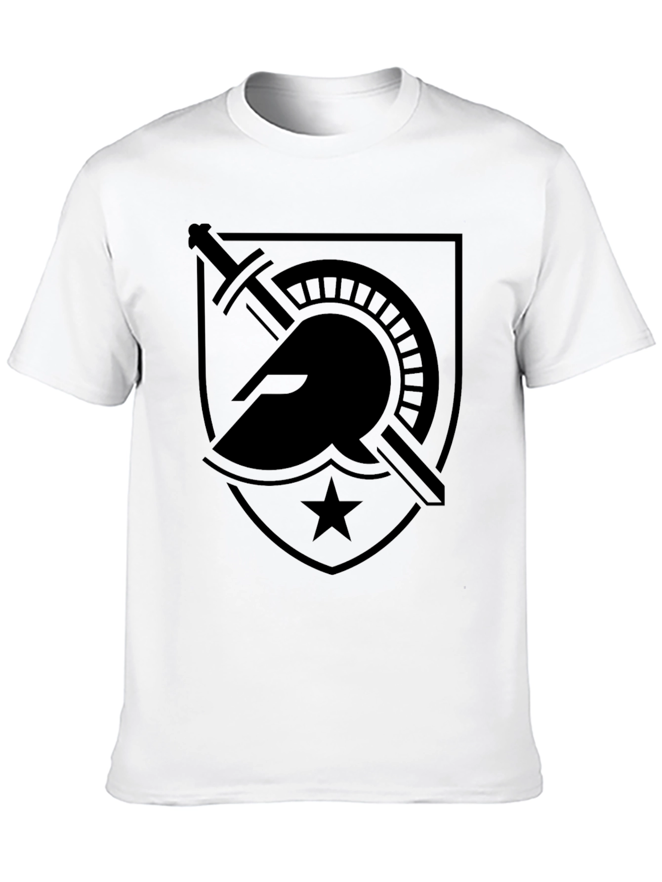 Spartan Warrior Shield Graphic T-Shirt - Black