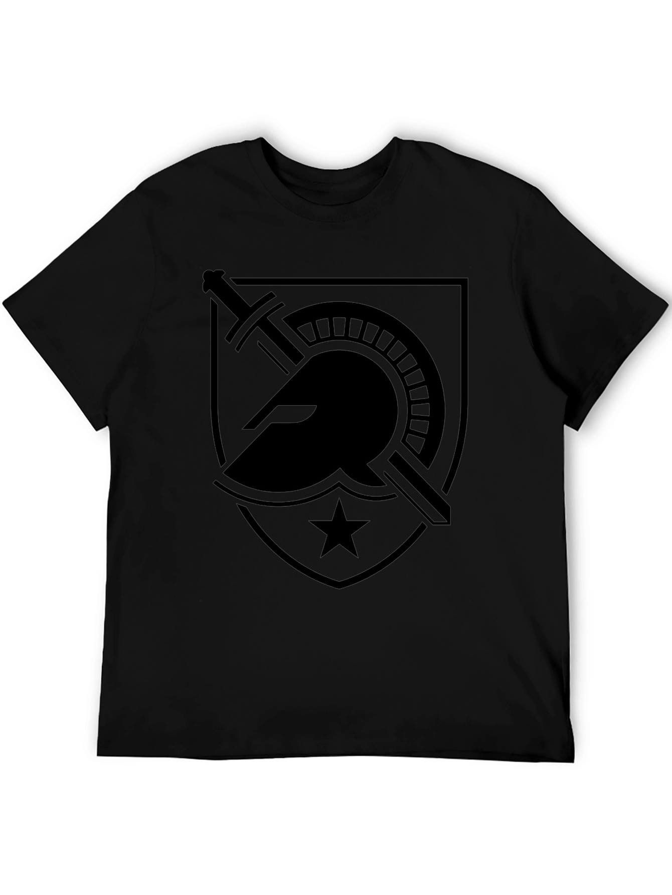 Spartan Warrior Shield Graphic T-Shirt - Black